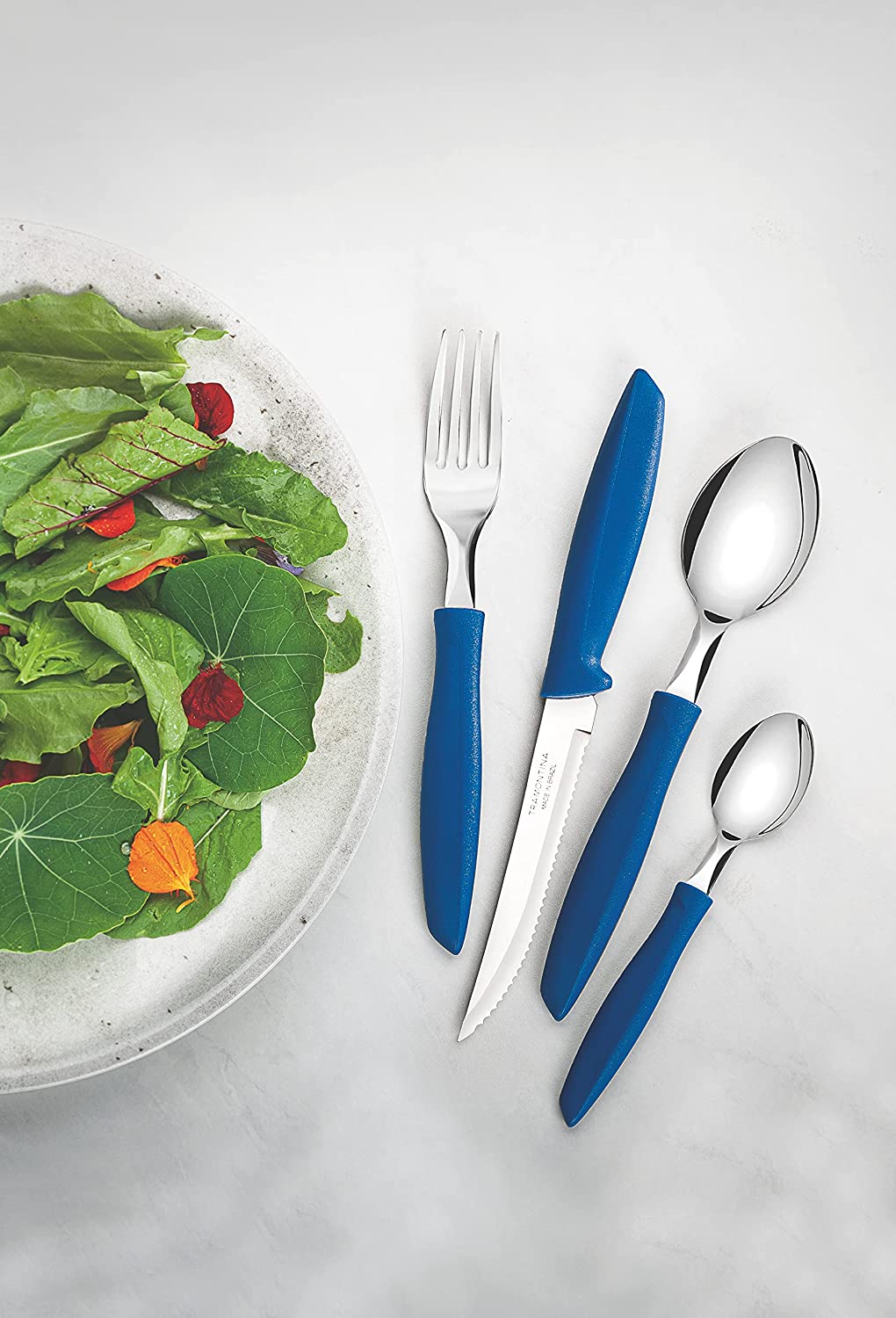 Tramontina Plenus 16pcs flatware set (Blue)